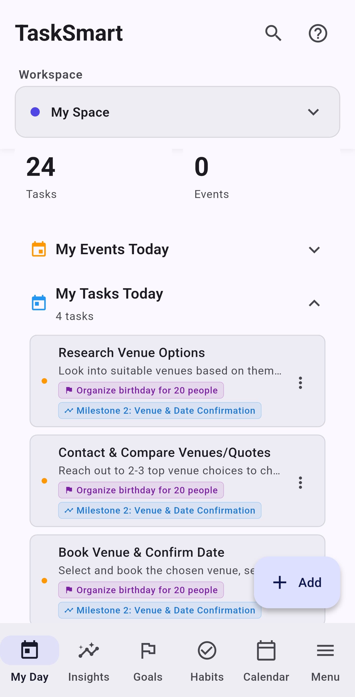 Task List View